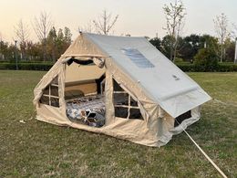 Tenten en schuilplaatsen aisunss grote outdoor opblaasbaar camping carbin tent familie 3-4 persoon glamping gemakkelijk opgezette winddichte regendicht met