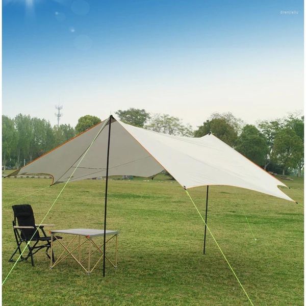 Tentes et abris anti-déchirure enduit d'argent épaississant tissu Oxford en aluminium auvent auvent anti-pluie pergola camping en plein air décontracté