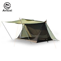 Tentes et abris aricxi 15d nylon 2 personne tente double côté silicium enduit ultra léger plage auvent oudoor rainfly tarp tente j230223