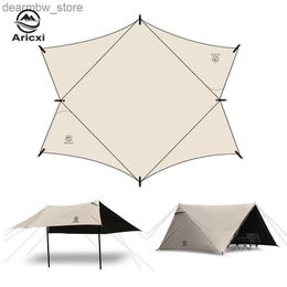 Tentes et abris Aricxi Black revêtement tarp extérieur camping solaire abri auvent tente multifonctionnelle tente ou bâche L48