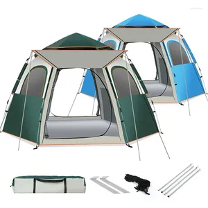 Tentes et abris Tente de camping automatique en plein air One Touch Ouverture rapide étanche Anti-UV Famille Voyage Randonnée Pique-nique Fête Plage