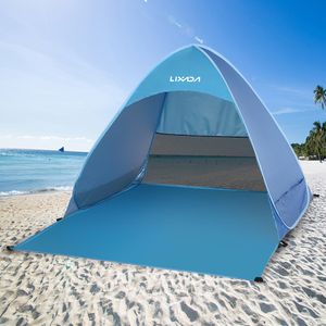 Tenten en schuilplaatsen Automatische instant pop -up tent Drinkbare strandt Tent Lichtgewicht Outdoor UV Bescherming Camping Fishing Tent Cabana Sun Shelter 230324