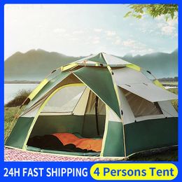 Tentes et abris Tente automatique 3-4 personnes imperméables Camping Installation instantanée facile Sac à dos portable pour abri solaire Voyage Plage Randonnée