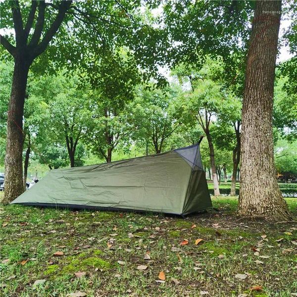 Tiendas de campaña y refugios Tienda de mochilero Bolsa de dormir para acampar al aire libre Toldo portátil ultraligero con mosquitera