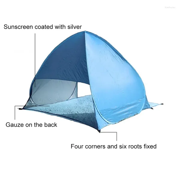 Carpas y refugios carpa de playa para 4 personas con cortina de puertas Sol Shade Portable Baby Shelter -Up instantáneamente