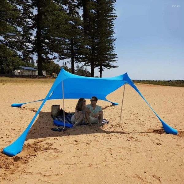 Tiendas de campaña y refugios Tienda de playa Toldo al aire libre Refugio solar con toldo impermeable a prueba de rayos UV Instalación fácil Bolsa de transporte portátil para