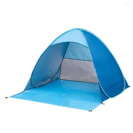 Tentes et abris plage tente de plage qui éclate de 6 chevilles en acier de grandes poches de sable polyester enduit pour le camping extérieur