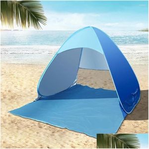 Tentes et abris Tente de plage Utomatically Pop UV 50 grandes poches de sable pour cam Sports de plein air Livraison en plein air Camping Randonnée Othsr