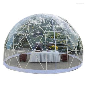 Tiendas de campaña y refugios Gran espacio Impermeable A prueba de viento Tienda de cúpula de PVC transparente Iglú transparente para acampar al aire libre Relajación