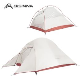 Tentes et abris BISINNA Ultralight Camping Tent Backpack Tent 20D Nylon Waterproof Outdoor Randonnée Travel Tent Cycling Tent 1-2 Person 230729