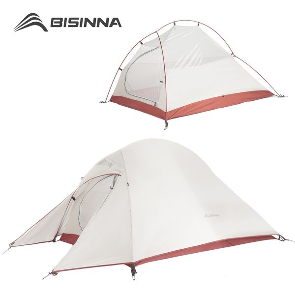 Tentes et abris BISINNA Ultralight Camping Tent Backpack Tent 20D Nylon Waterproof Outdoor Randonnée Travel Tent Cycling Tent 1-2 Person 230619