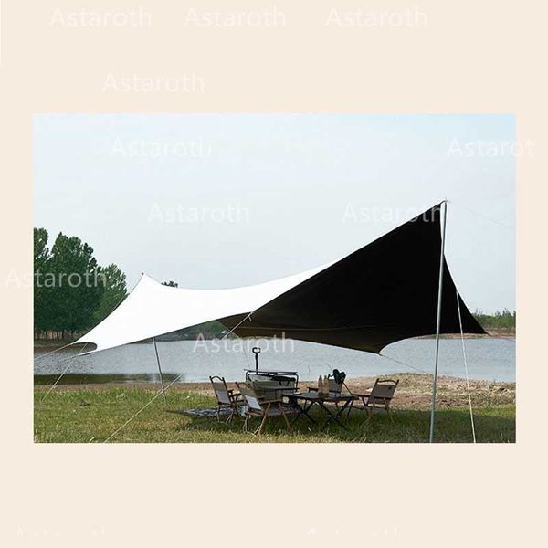 Zelte und Unterstände, schwarz beschichtete Plane, Schmetterling, für den Außenbereich, Sonnensegel, Sonnenschutz, Plane, Shelter, Strandmarkise, Segeltuch, ultraleichte Campingplane, wasserdicht, J230223