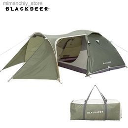 Tentes et abris Tente de camping Blackdeer Expedition une chambre un salon pour 3-4 personnes 210D Oxford PU3000 mm tente de randonnée randonnée Q231117