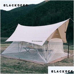 Tenten en schuilplaatsen Blackdeer zomerluifel antimosquito mesh tent 58 mensen veld cam picknick ventilatie drop levering sporten buitenshuis otvru