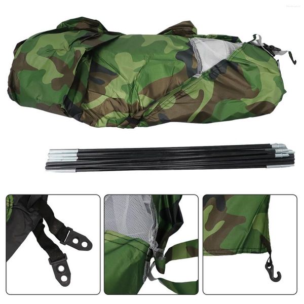 Tentes et abris Tente de camouflage Camping pour une ou deux personnes avec revêtement anti-UV en tissu polyester résistant à l'eau