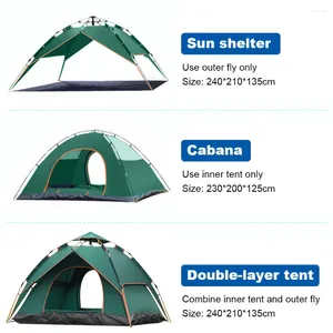 Tentes et abris Camping Tente instantanée pour 3-4 personnes Dôme automatique Double couche étanche Famille Randonnée Randonnée Plage