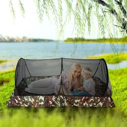 Tentes et abris Camping Net Tente pliante Portable Mosquito Outdoor Mesh avec sac de transport pour lit Patio Voyage Compact