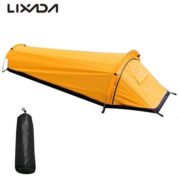 Tentes et abris Camping tente pour une personne ultralégère compacte sac de couchage extérieur plus grand espace couverture étanche pour la randonnée 230922