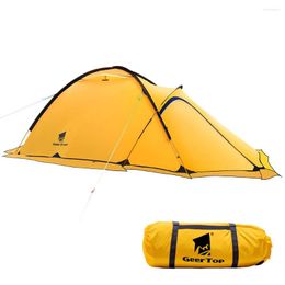Tenten en schuilplaatsen Camping Tent 2 Persoon Ultralight Family 4 Season Rok Wandel fietsen Aluminium Paal Anti Rainproof Snow Travel