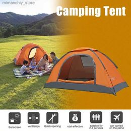 Tentes et abris Tente de Camping pour 1-2 personnes tente extérieure épaissie moustiquaire anti-pluie Portab Camping tente de pêche à ouverture rapide automatique Q231117