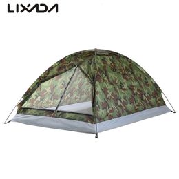 Tentes et abris Tente de camping pour 12 personnes Monocouche Portable Extérieur Camouflage Protection UV Abri Soleil Ultraléger Pêche Randonnée Tentes 230619