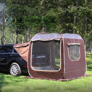 Tents and Shelters Car Rear Extended Tent Automatic Pop Up 34 Person Self Driving Outdoor Camping Shelter SUV Beach Canopy Fishing Awning Pergola