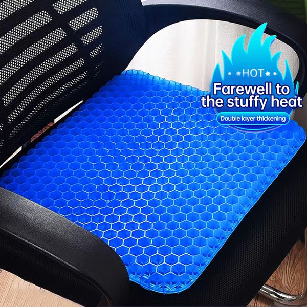 Carpas y refugios Cojín del asiento del automóvil Mat de antislip Summer Breatable Honeycomb Gel delantero