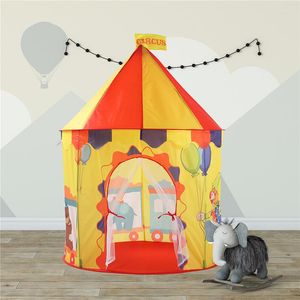 Tenten en schuilplaatsen kinderen draagbare tent speelgoed indoor game muggen net kasteel circus dieren stad clown yurt ball pool kinderen geschenken