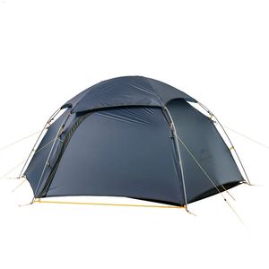 Tentes et abris Cloud 2 personnes tente de voyage 4 saisons Double couche Camping Hexagonal ultraléger sac à dos Portable 231017