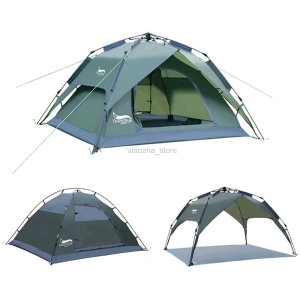 Carpas y refugios Carpa para acampar Desert Fox para 3 personas Carpas tipo domo automáticas emergentes instantáneas Carpa impermeable con lona para el piso Configuración rápida para la familia 240322