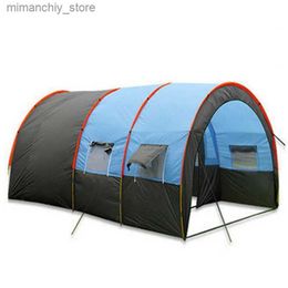 Tenten en schuilplaatsen Dou Layer Tunneltent 5-10 personen Outdoor Camping Familietent Toeristisch Huis Q231117