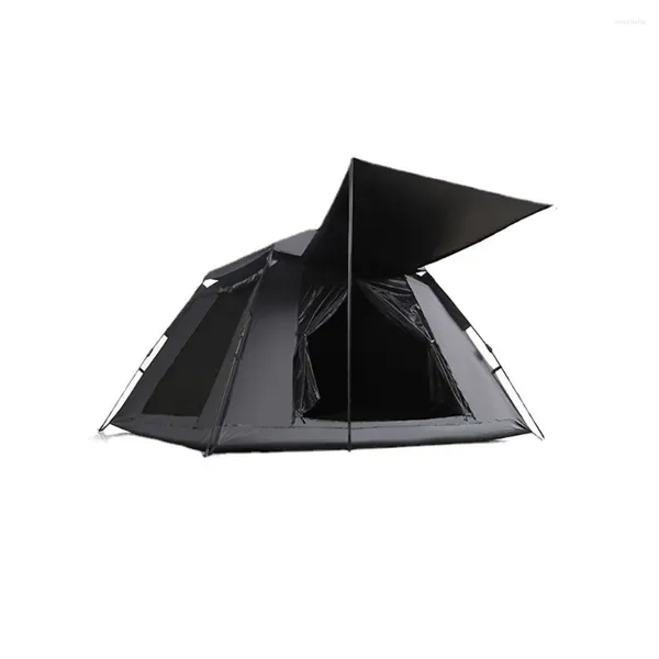 Tentes et abris Tente de camping en plein air en vinyle double couche à manger rapidement ouvert facile à installer avec protection solaire pliante pluie