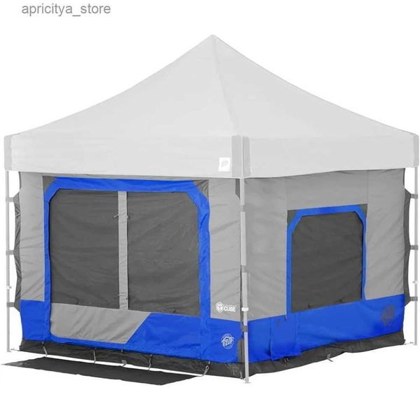 Carpas y refugios E-Z UP Camping Cube 6.4 Conversión de 10 toldos de patas rectas en tienda de campaña Azul real (excluyendo toldo/refugio) Grande 24327