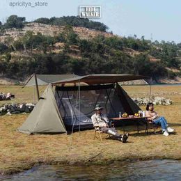 Tentes et abris Tente ignifuge et chaude avec cendrier camping en plein air pour 4 personnes tente artisanale d'hiver dans la jungle ski24327