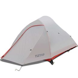 Tenten en schuilplaatsen Flytop 2personel nyloncoated dubbele lagen aluminium pool tent voor camping voor buiten camping met ultralichte siliconen berg J230223