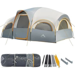 Tentes et abris GoHimal Tente pour 8 personnes pour camping, imperméable, coupe-vent, famille avec rideau divisé anti-pluie, spa d'intimité 231124