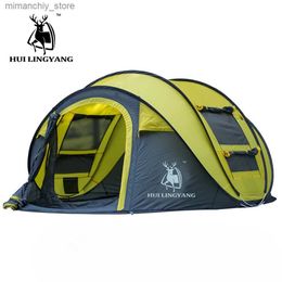 Tentes et abris HUI LINGYANG jeter la tente en plein air tentes automatiques lancer pop up étanche camping randonnée tente étanche grandes tentes familiales Q231117
