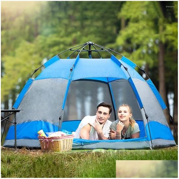 Carpas y refugios instantáneos Up de carpa impermeable de dos capas Matic Dome Senderismo al aire libre Viajado de viaje para más de 8 personas que caen DH3ME