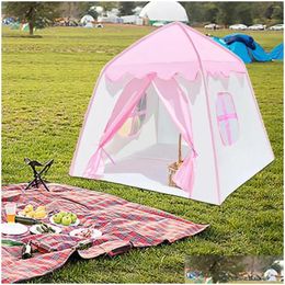 Tents and Shelters Kids Tent Play Playhouse for Indoor Outside Cottage Cottage Toy Drop Livrot Sports Outdoors Camping Randonnée DHB5G