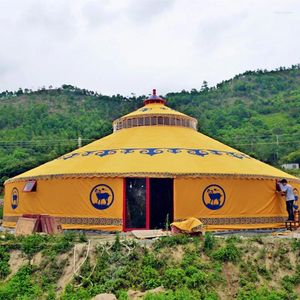 Tenten en schuilplaatsen Grote Ger-tent Buiten Grasland Accommodatie Barbecue Restaurant Landschappelijk Verdikking Winddicht Warmte Mongools