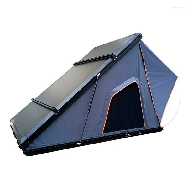 Tentes et abris légers tout-terrain en aluminium en aluminium dur tente noire tente monocylonne 2-Personne Triangle de camping