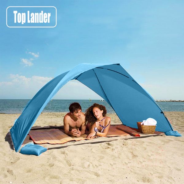 Tentes et abris léger portable abri soleil tente de plage été extérieur jardin auvent ombre auvent installation facile camping pêche randonnée 230621