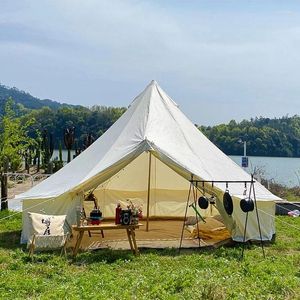 Tenten en schuilplaatsen Luxe familiecamping Waterdichte Sibley Outdoor Glamping katoenen canvas Bell-tent