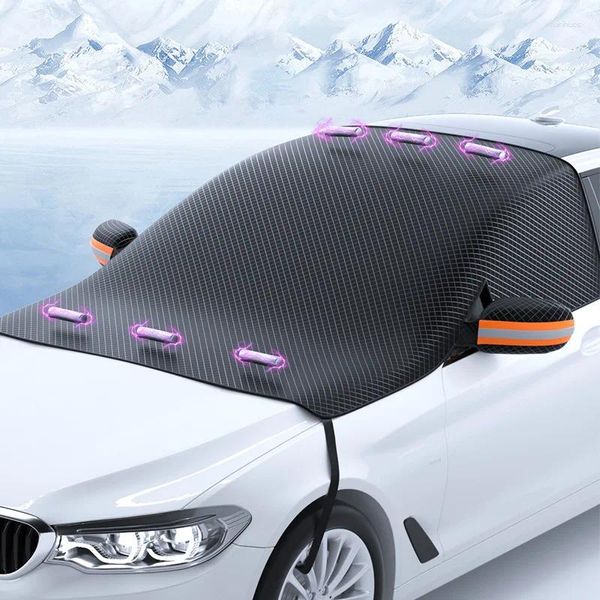 Tentes et abris Couverture de pare-brise avant de voiture magnétique anti-neige automobile pare-soleil anti-grenouille pare-brise pare-soleil accessoires extérieurs