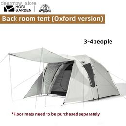 Tenten en schuilplaatsen Mobi Garden Tent Outdoor Camping Winddicht Regenbestendig 3-4 People Large Space Hall Camp Family Oxford Tent Tent Back Room L48