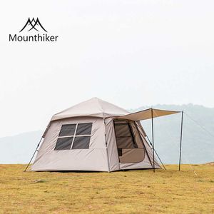 Tentes et abris Mountainhiker la plus récente tente automatique extérieure 150D Oxford tissu portable 34 personnes tente de camping à construction rapide avec auvent de porte bâche J230223