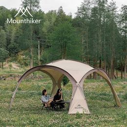 Tentes et abris Mounthiker 8-10 Camping extérieur en fibre de verre Dôme Tent tente Luxury Round Top Large Raincoat Tentq240511