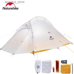 Tenten en schuilplaatsen Naturehike 10D Cloud Campingtent 1 persoon Ultralichte waterdichte strandtent Buiten Lichtgewicht Wandelen Reisonderdaktent24327