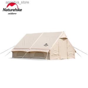 Carpas y refugios Carpa inflable de algodón Naturehike Air 12.0 Carpa inflable de algodón para exteriores Refugio solar para viajes con inflador gratis para 3-4 personas 24327