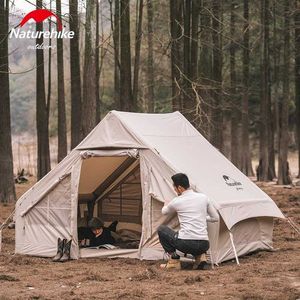 Tentes et abris Naturehike Air 6.3 Tente gonflable de camping 2-4 personne espace coton cabine maison extérieure randonnée avec pompeq240511